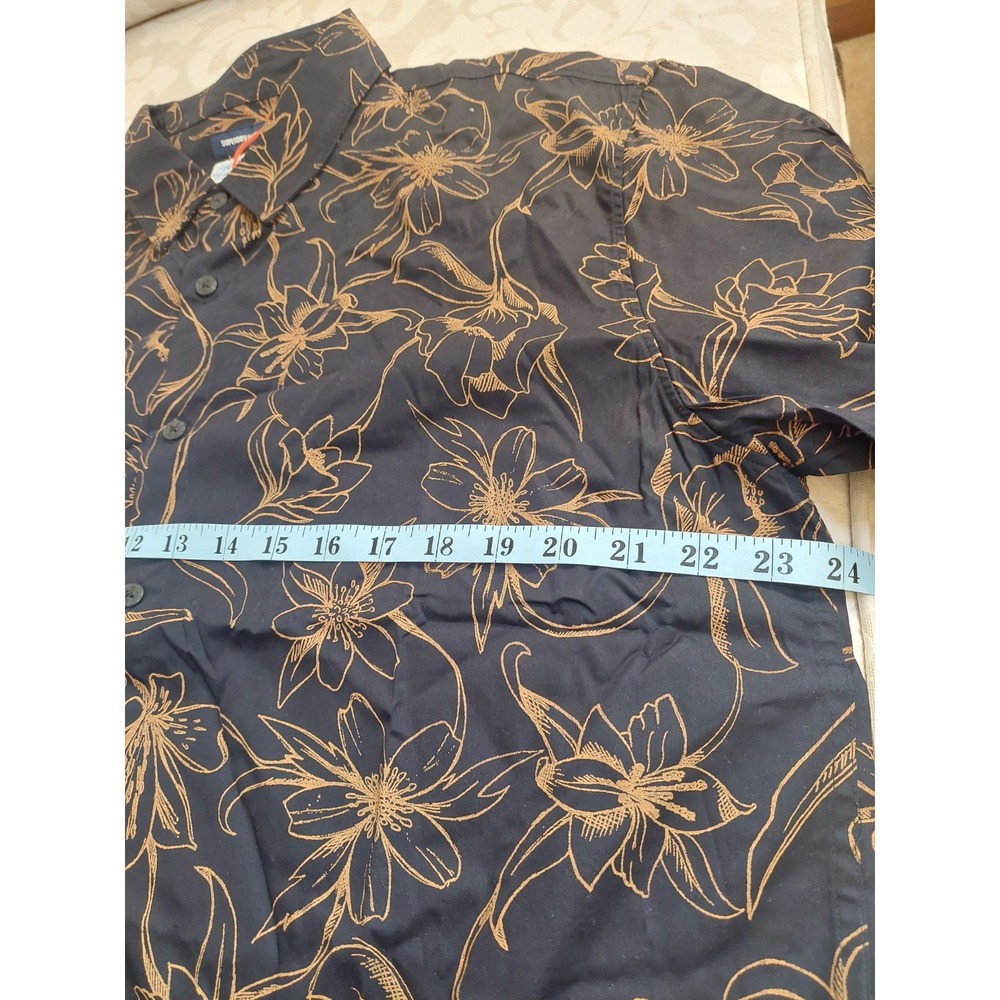 NEW! Superdry Men's Vintage Hawaiian Shirt Black & Tan Modal/Cotton Size XL - Picture 5 of 9